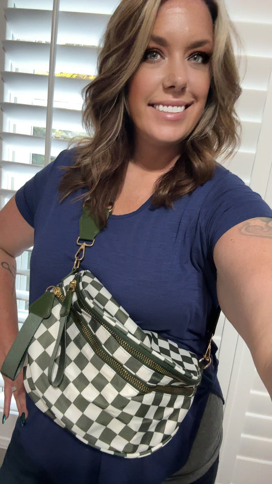 Viral Checkered Bum Bag