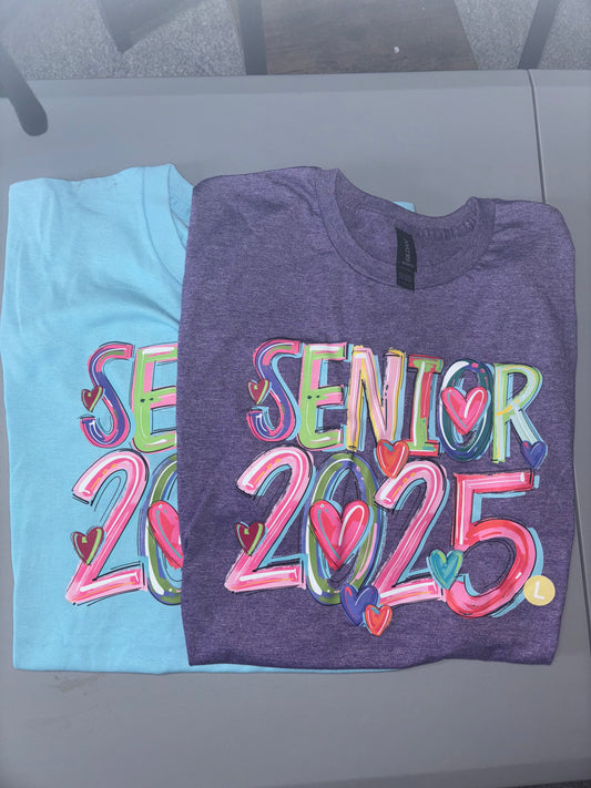Senior 2025 Heart Tshirt