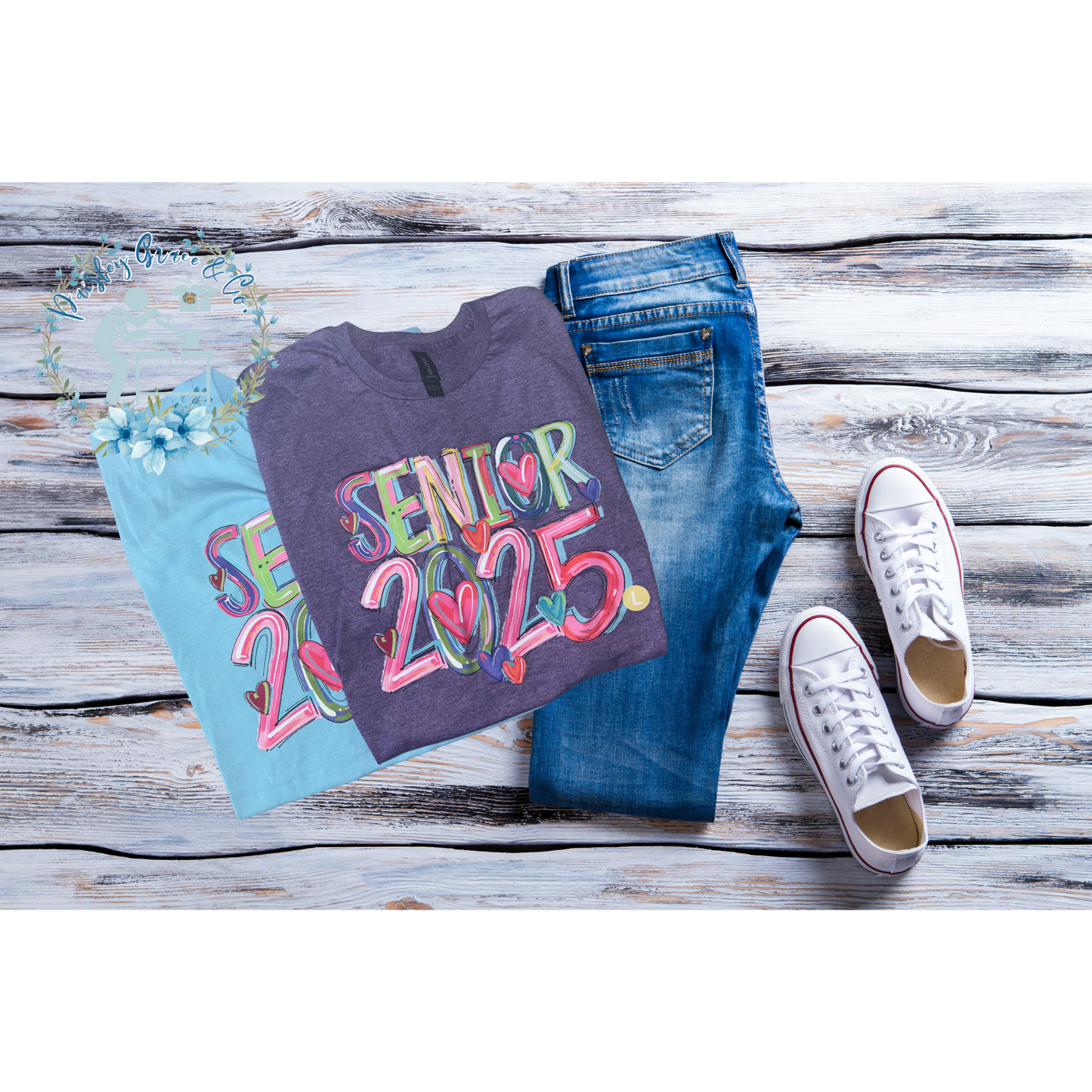 Senior 2025 Heart Tshirt