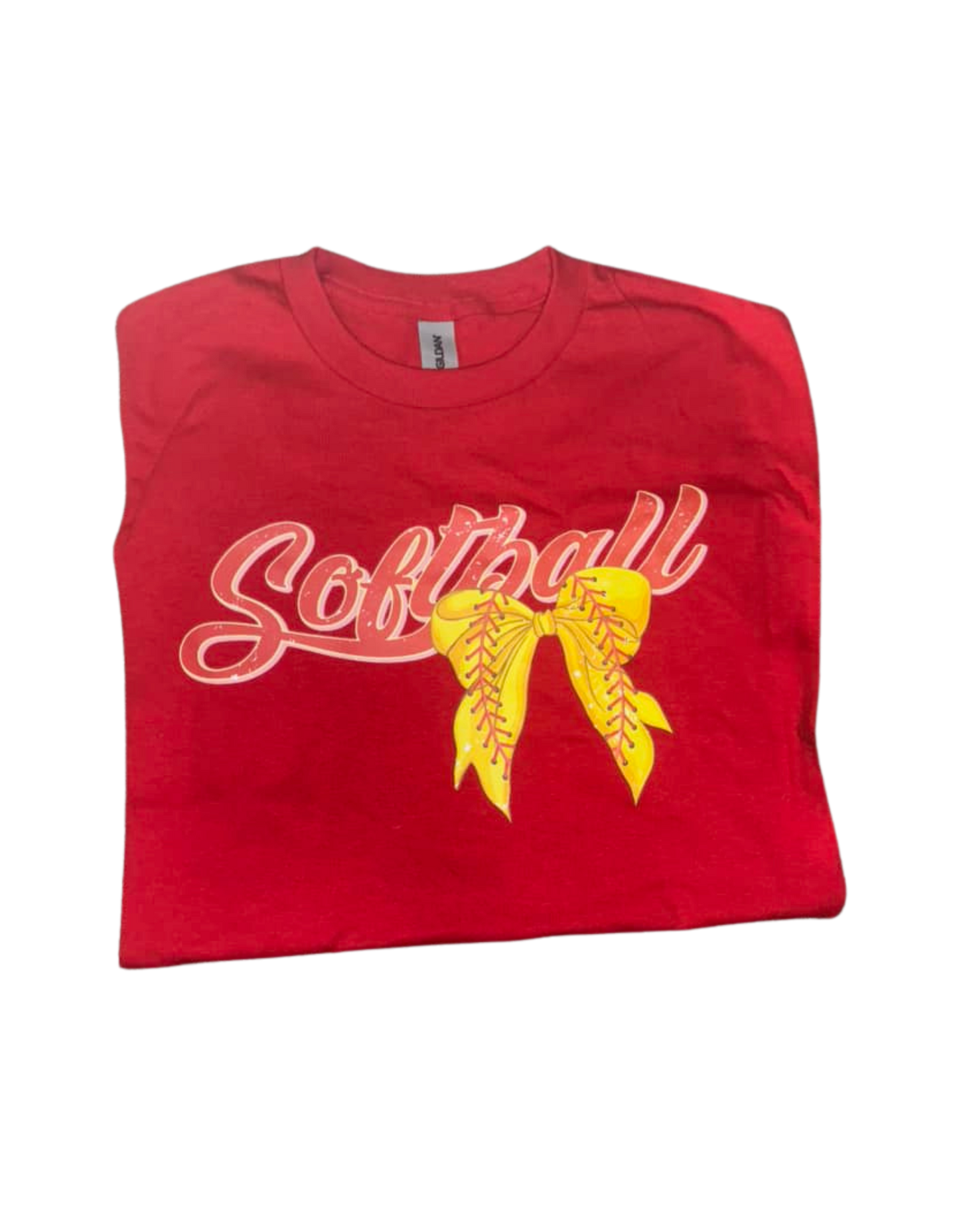 Softball Short Sleeve Tshirt with Bow