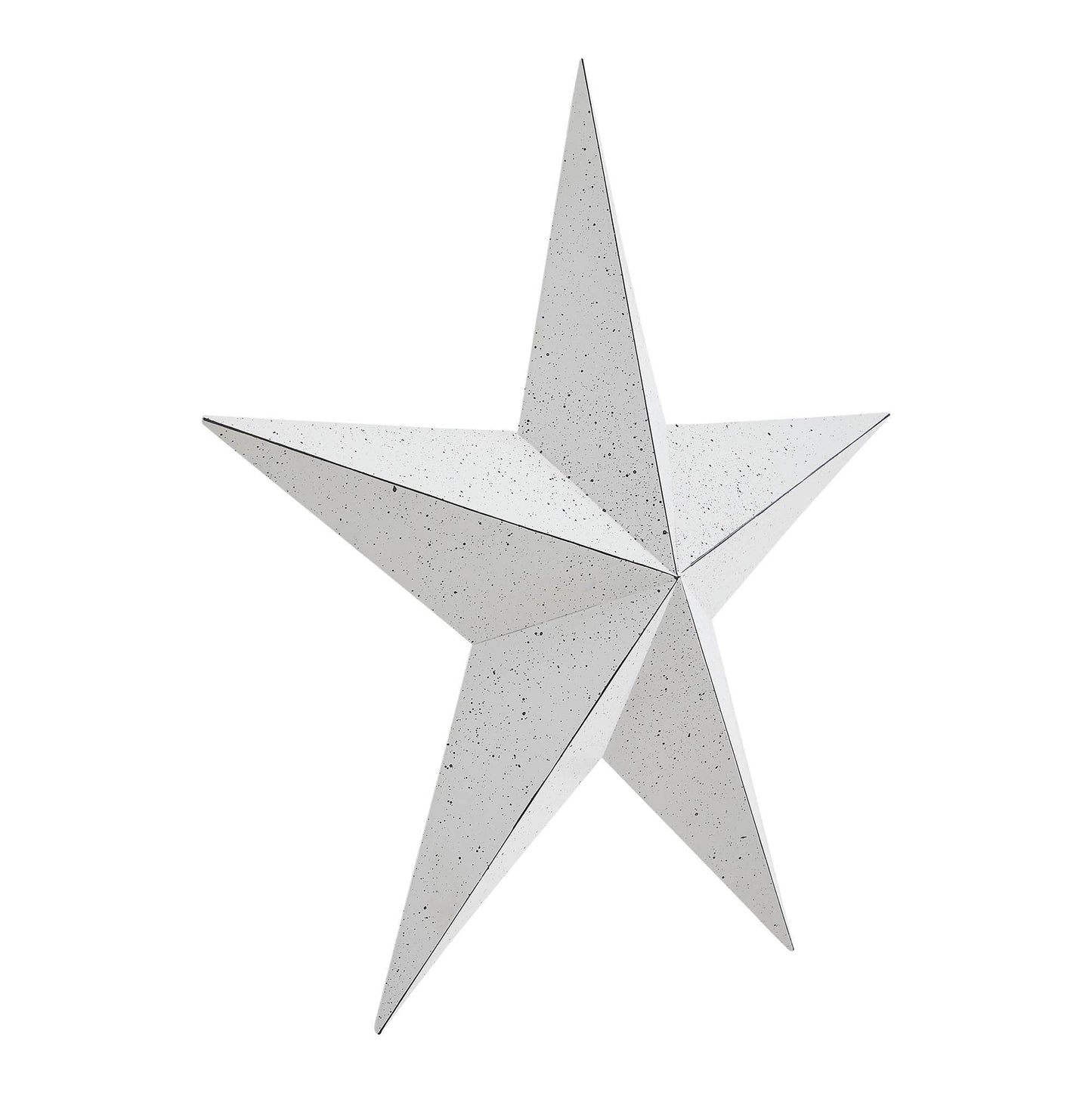 Metal Star Speckled White Distressed 18x18
