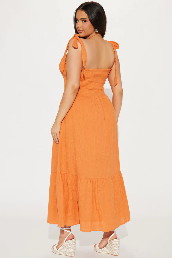 Something in the Orange Midi Dress