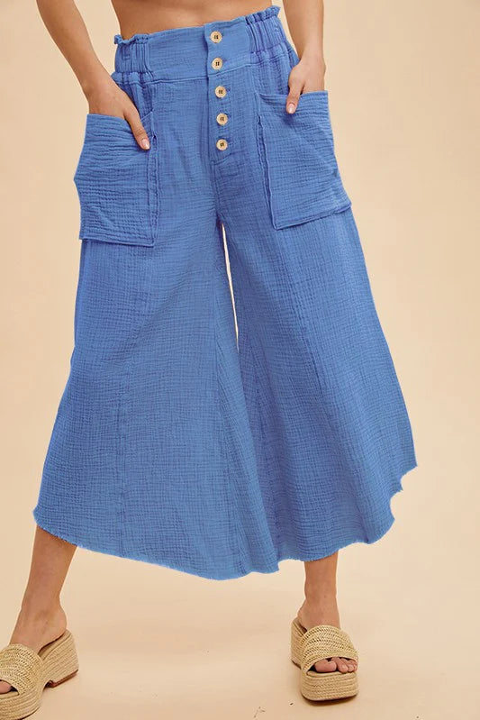 Muslin Summer Wide Leg Pants