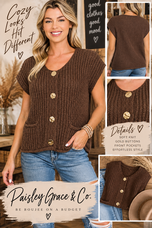 4 Button Sweater Vest