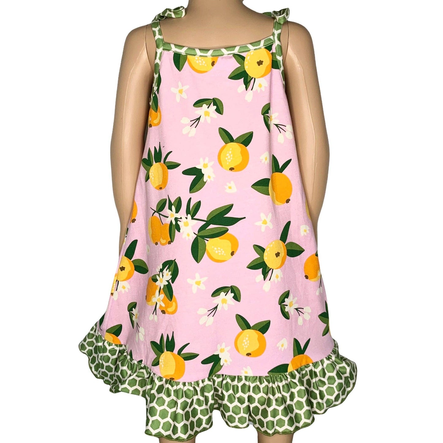AnnLoren Girls Pink Peach Spaghetti Strap Summer Dress