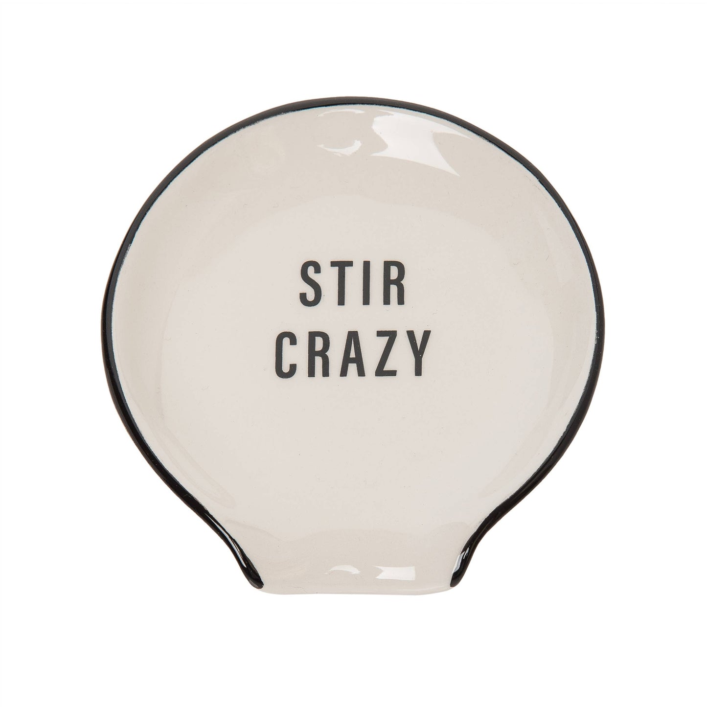 Ceramic 4.75" White Stir Crazy Spoon Rest
