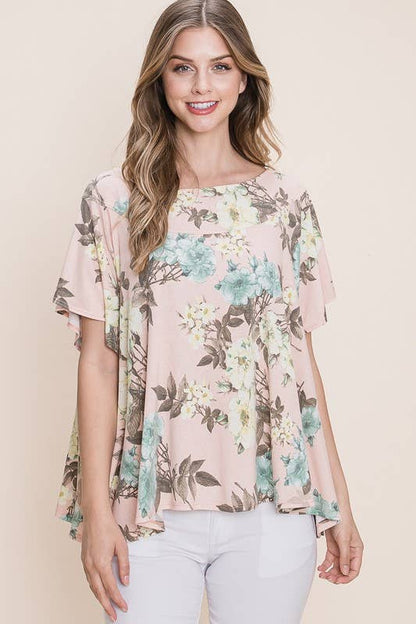 Spring Floral Swing Top