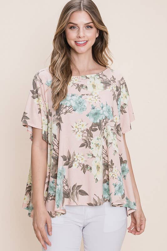 Spring Floral Swing Top