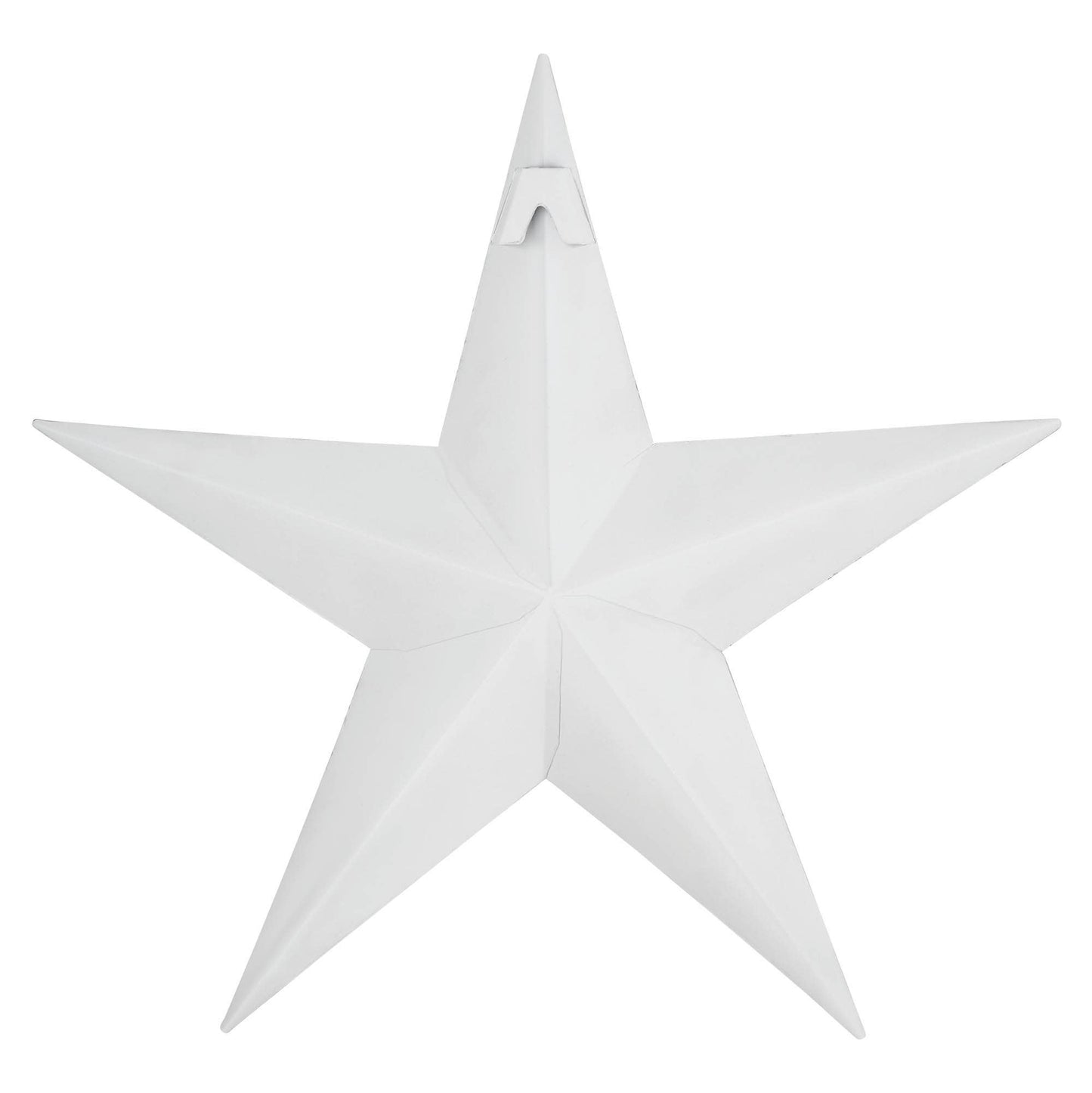 Metal Star Speckled White Distressed 12x12