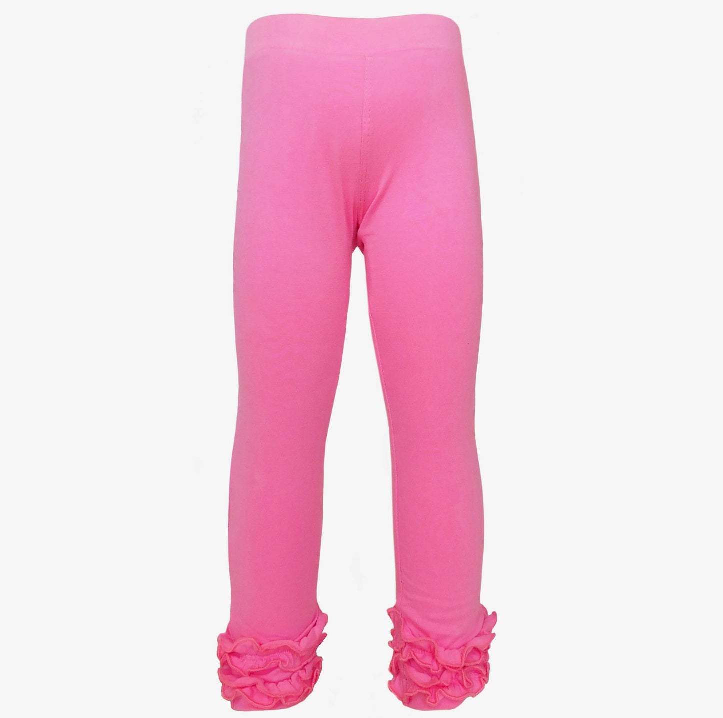Girls Soft Pink Ruffled Butt Leggings Kids Toddler Clothes