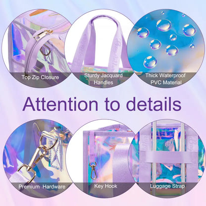 Iridescent Beach Bag and accessories