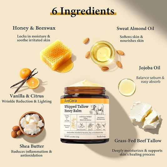 Beef Tallow for Skin, Natural Tallow Balm