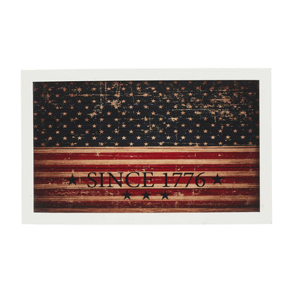Vintage USA Flag Since 1776 MDF Wall Hanging 10x16