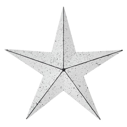 Metal Star Speckled White Distressed 12x12