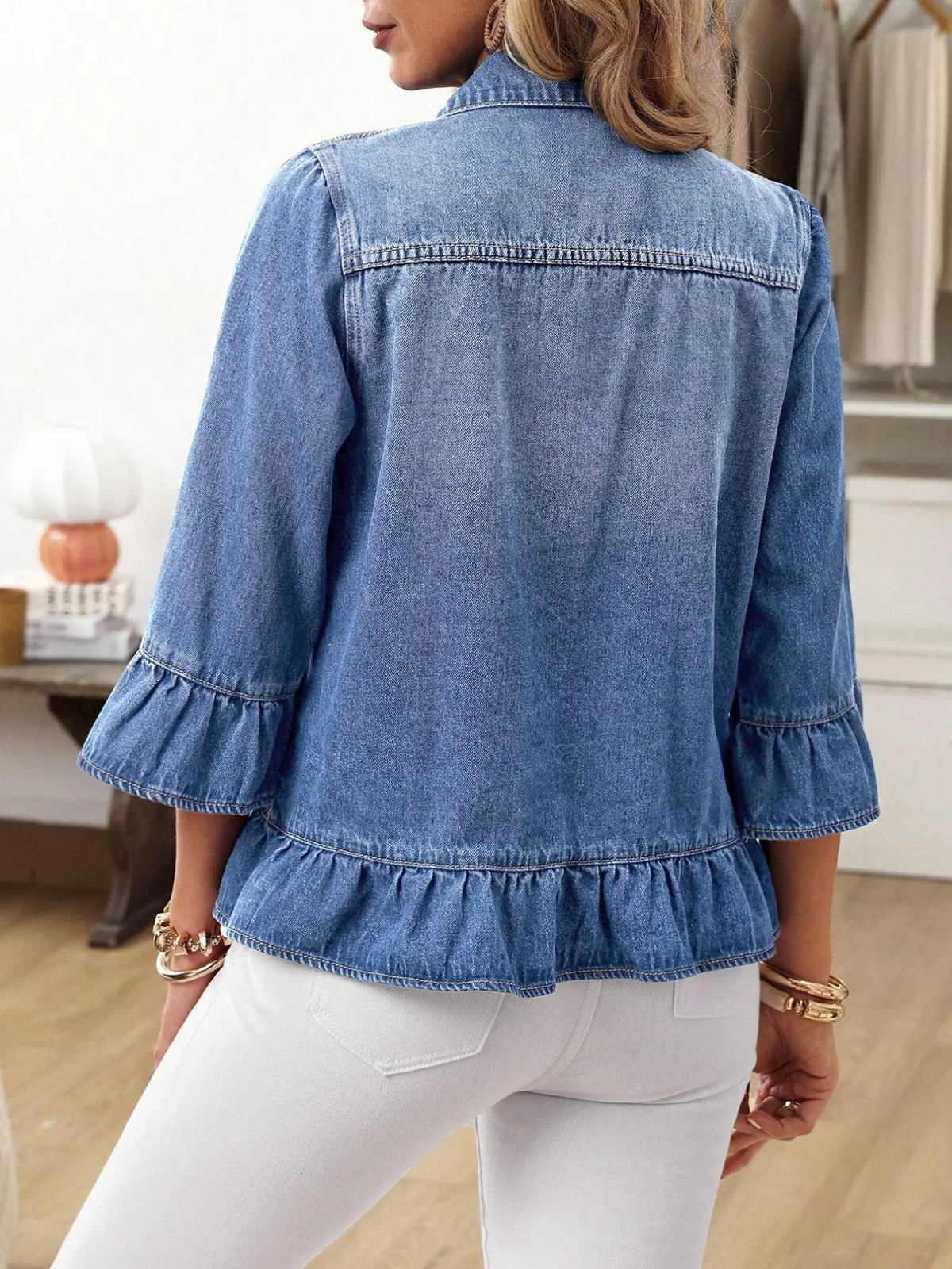 Blue Jean Ruffle Jacket