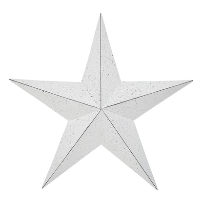 Metal Star Speckled White Distressed 18x18