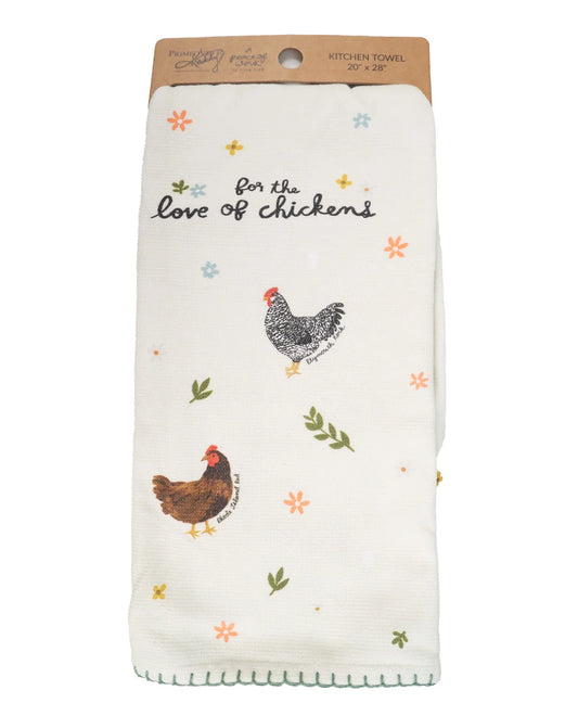 For the love of chickens kitchen towel
