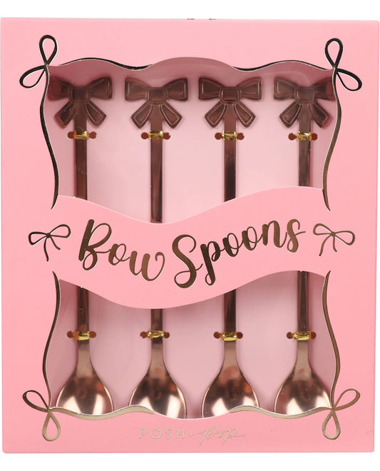 Set of 4 Bow Spoons