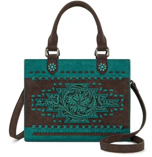 Montana West Teal Aztec Concealed Carry Purse