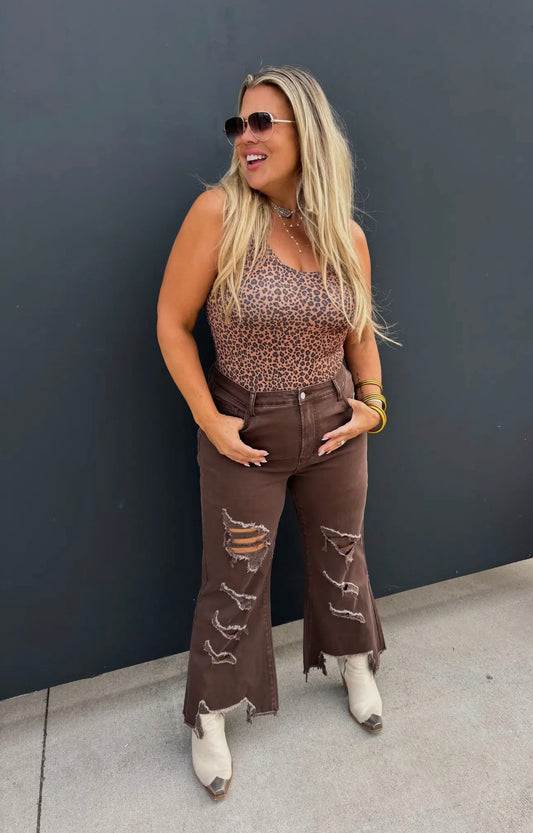 Brown Urban distressed jeans