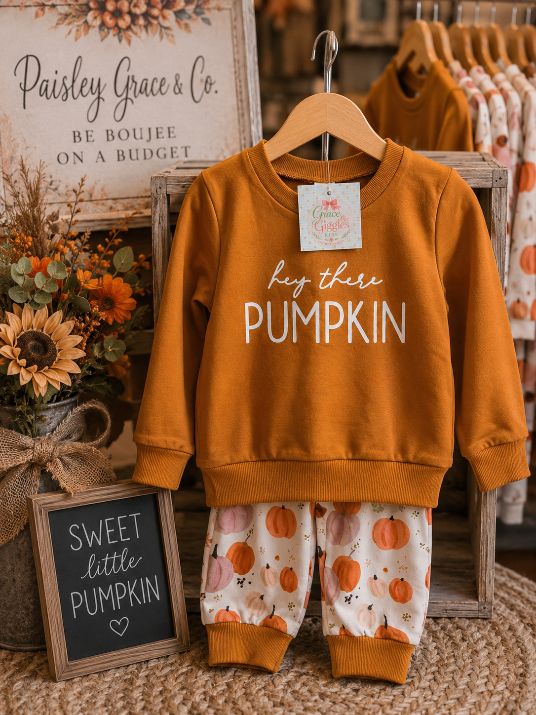 Hey There Pumpkin 2 piece Outfit