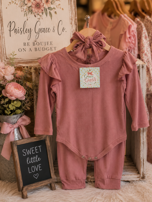 Dusty Pink 3 piece outfit