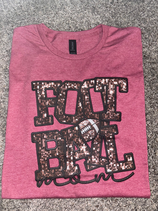 Faux sequin Football Tshirt