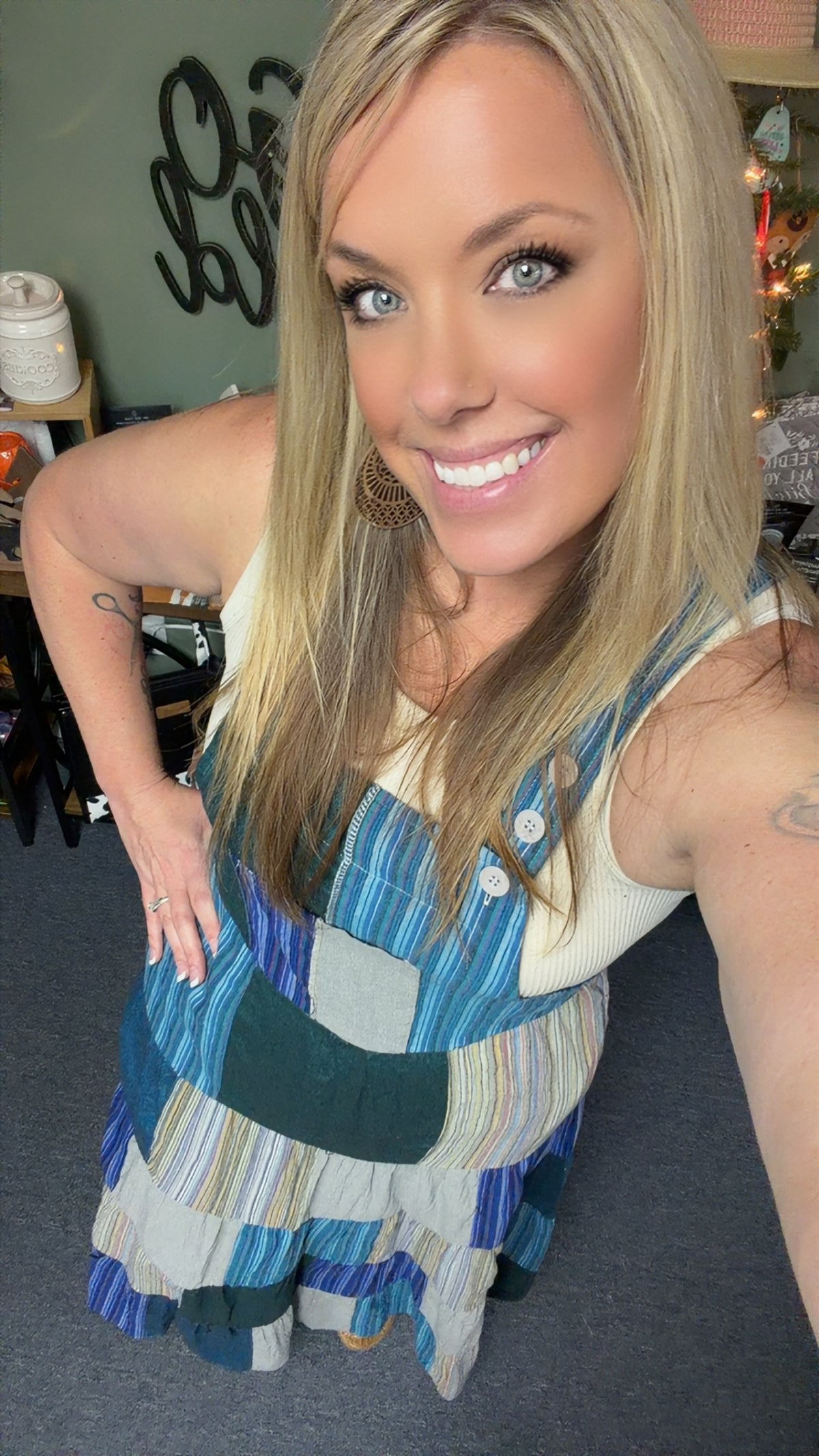 Hippie Boho Print Patchwork Overall Dress