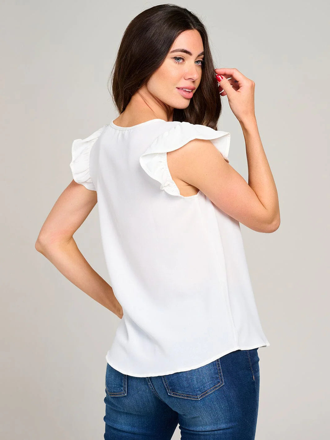On the go V neck Blouse