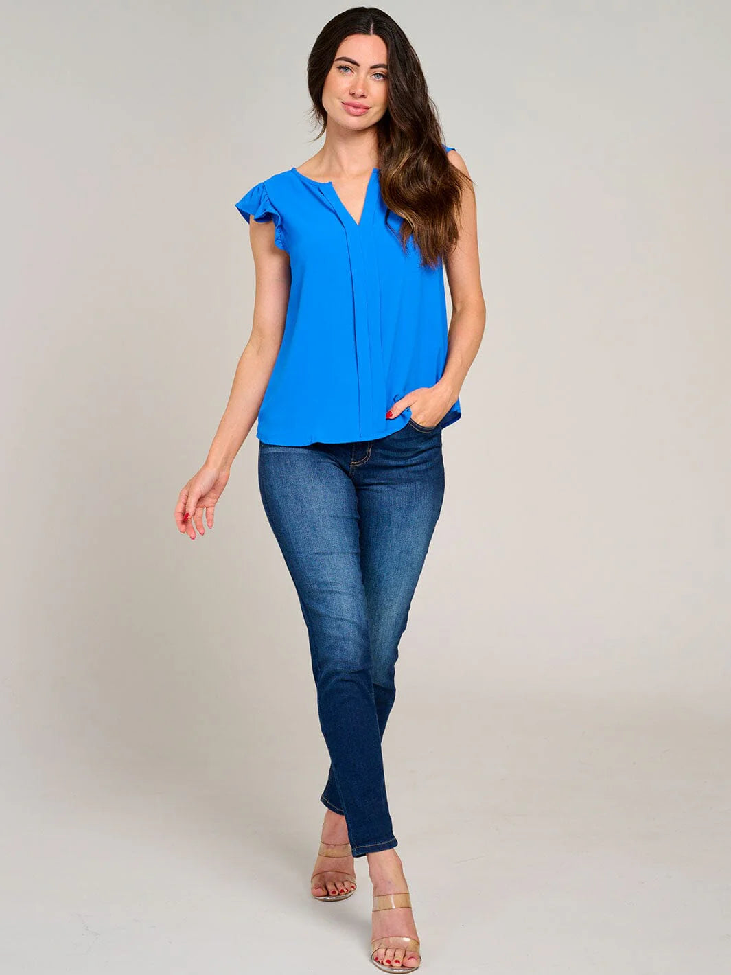 On the go V neck Blouse