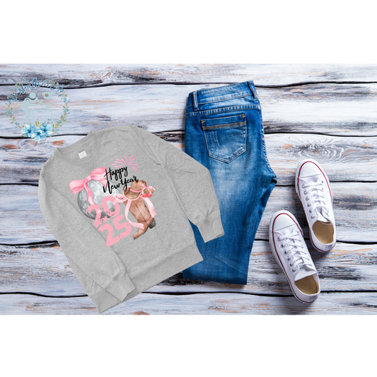 2025 New Year Crewneck with Earrings Bundle