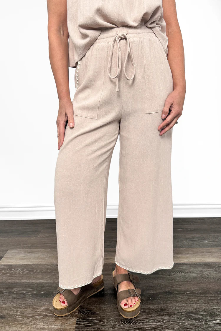 Stroll in the park Linen Ankle Pants