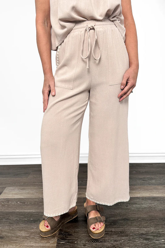 Stroll in the park Linen Ankle Pants