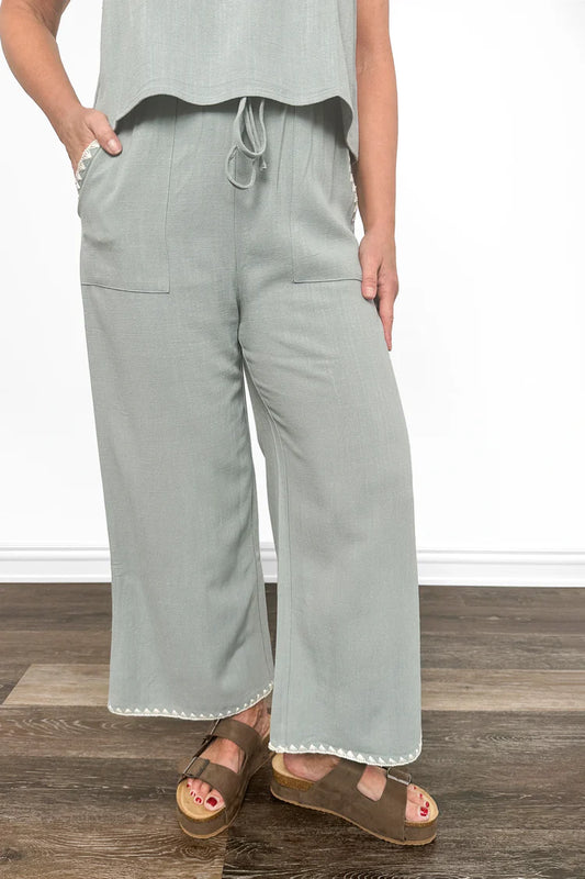 Stroll in the park Linen Ankle Pants