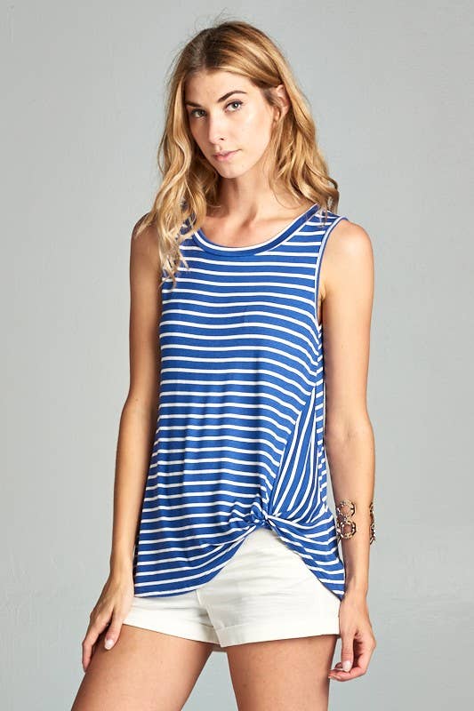 Sleeveless Side Twist Tunic Top