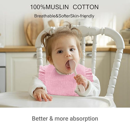 Grace & Giggles Ruffled Muslin Bib