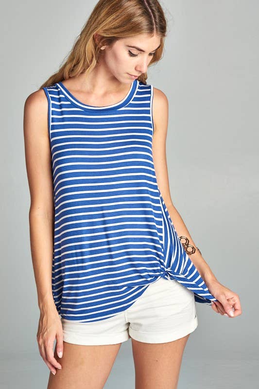 Sleeveless Side Twist Tunic Top