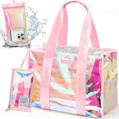 Iridescent Beach Bag and accessories
