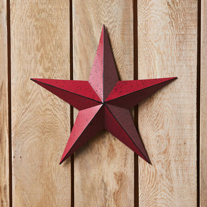 Metal Star Speckled Burgundy Distressed 12x12