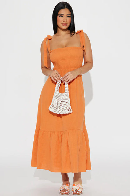 Something in the Orange Midi Dress