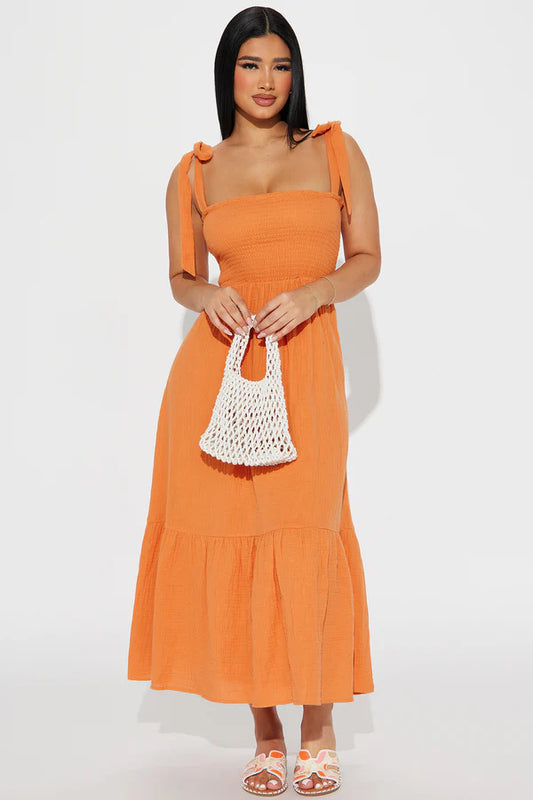 Something in the Orange Midi Dress