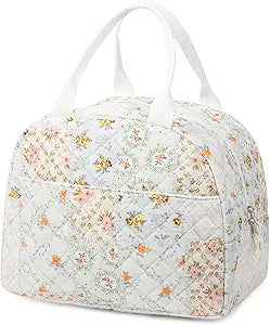 Quilted Insulated Lunch Bag Tote