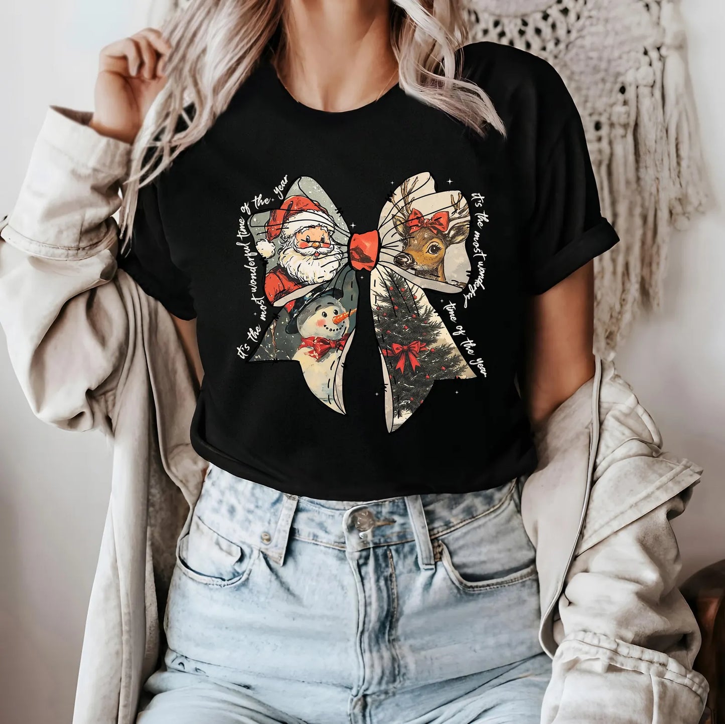 Xmas Bow-Comfort Color Tee