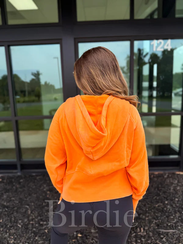 Orange Quarter Zip Hoodie