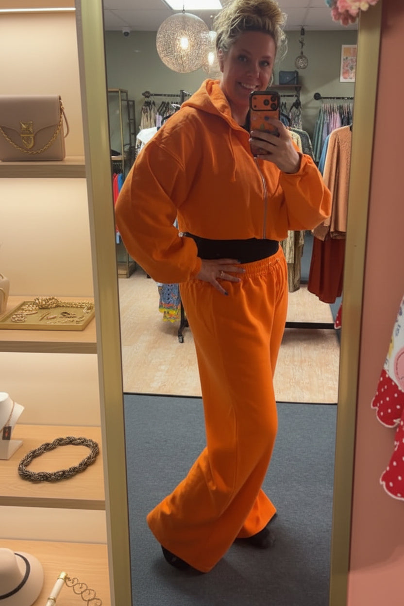 Orange Crop hoodie set
