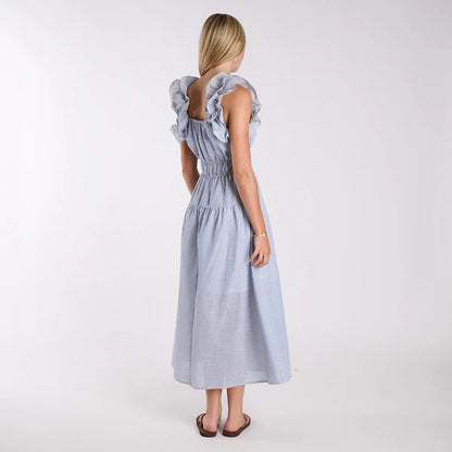Shoulder Striped Maxi Dress