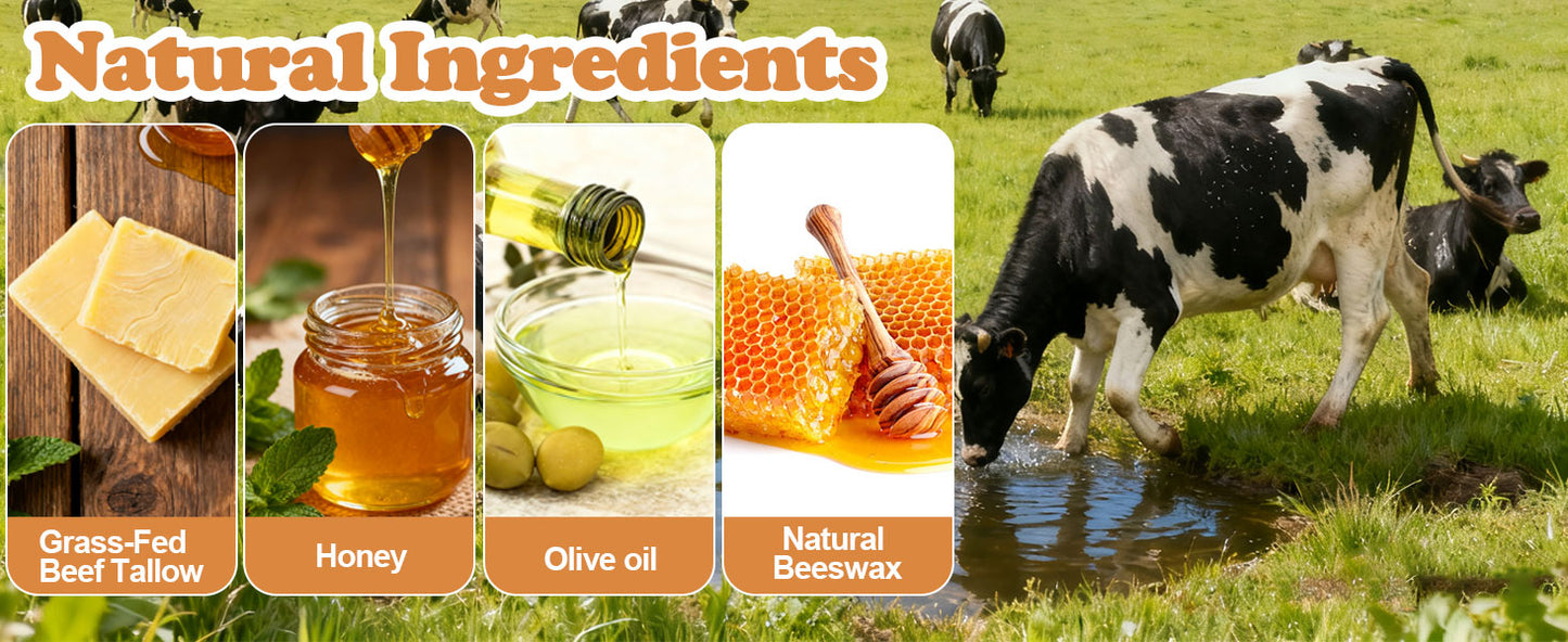 Beef Tallow for Skin, Natural Tallow Balm