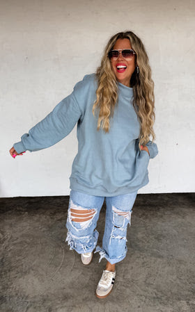 Blakeley SPRING MOCK NECK POCKET PULLOVER
