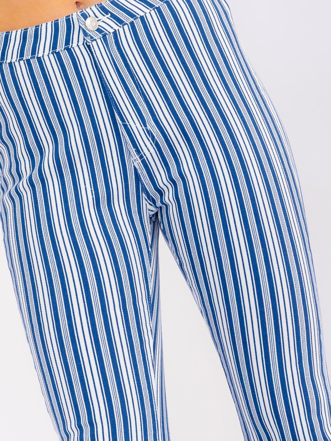 Striped Bell Denim Pants