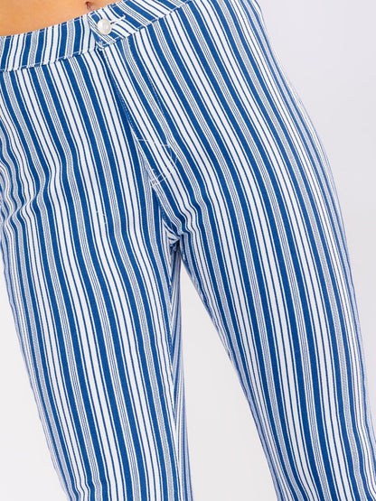 Striped Bell Denim Pants